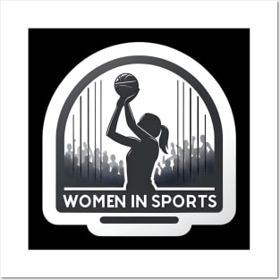 Courage on Court: Women in Sports Female Athlete Basketball Posters and Art